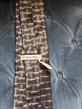 Men's Gray Woven Pattern Tie